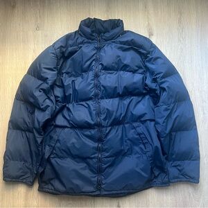 Vintage Frostline Kit Down Puffer Jacket Men's L Blue 90s Pockets Made In USA